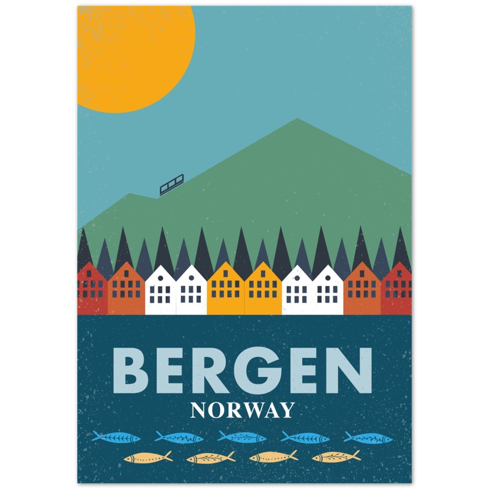 Bergen - Norway (Premium Poster)